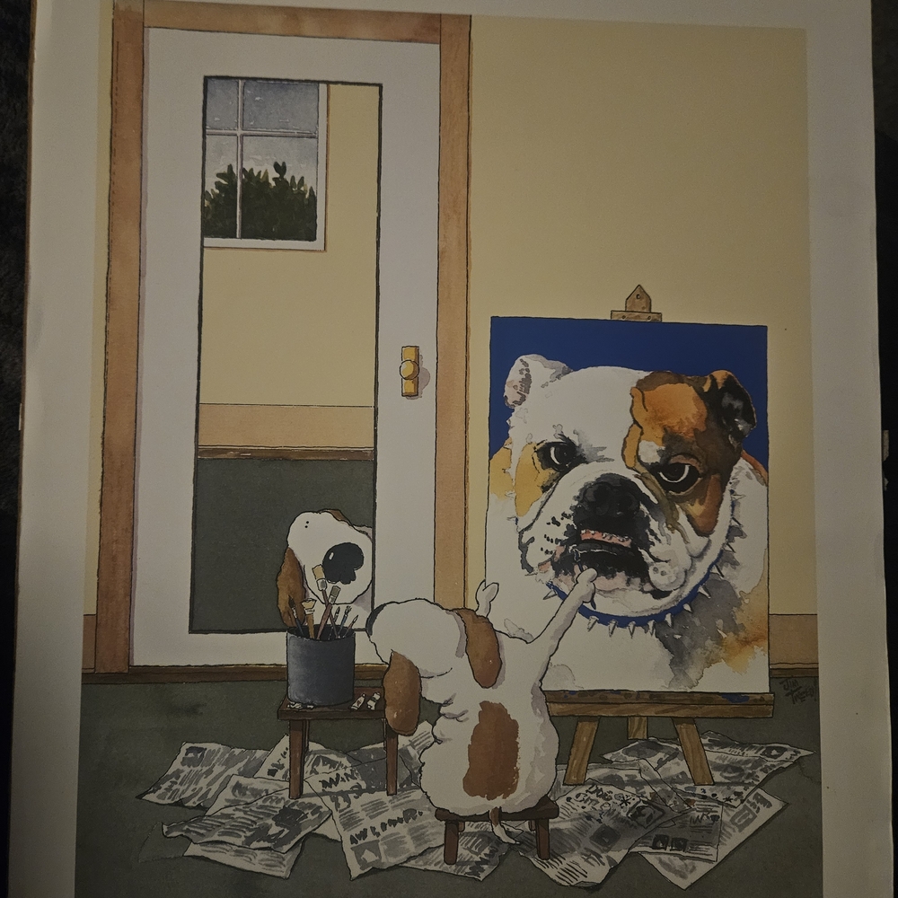 Charming Bulldog Art Print